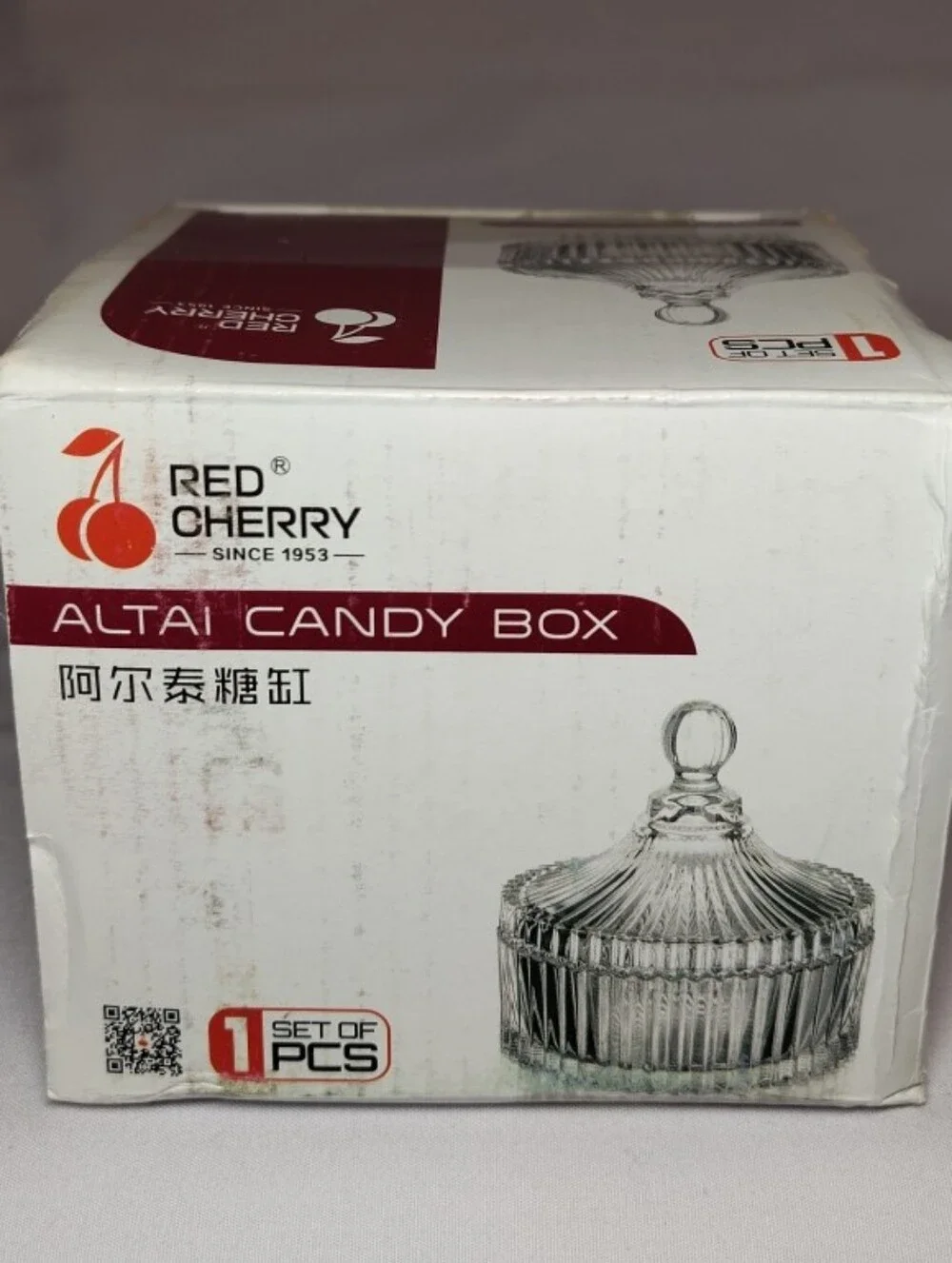 Luxury COLORFUL Glass Candy Box with Lid Jewelry Box Trinket Storage Kitchen Jar